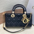 DIOR SMALL LADY D-JOY 22 BLACK LAMBSKIN