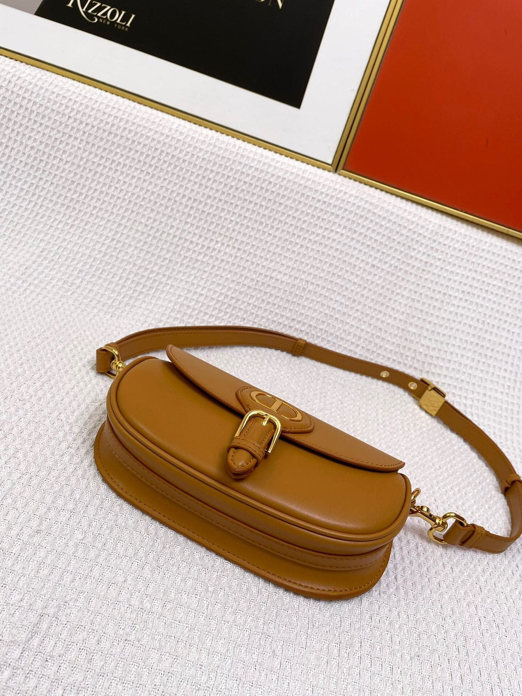 DIOR MINI BOBBY EAST-WEST 20 BAG IN CHOCOLATE BROWN CALFSKIN