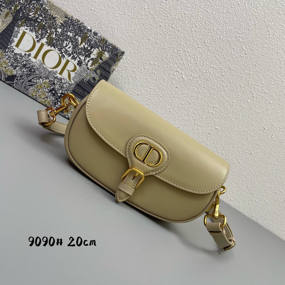 DIOR MINI BOBBY EAST-WEST 20 BAG IN BEIGE CREAM CALFSKIN
