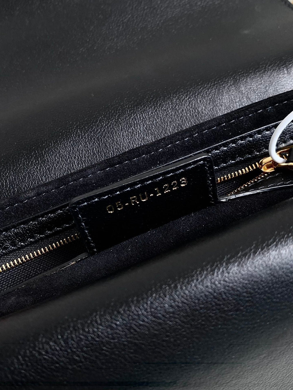 DIOR MINI JOLIE 22 BAG BLACK CALFSKIN