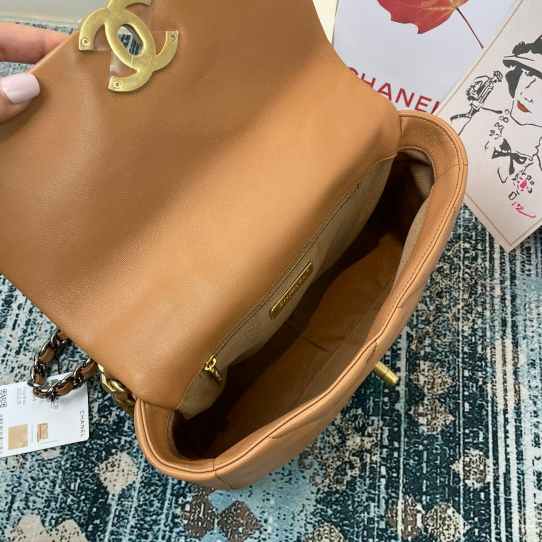 CHANEL MEDIUM 26 FLAP BAG IN PEANUT LAMBSKIN