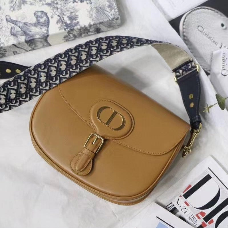 DIOR LARGE BOBBY BAG 27CM COGNAC-COLORED CALFSKIN