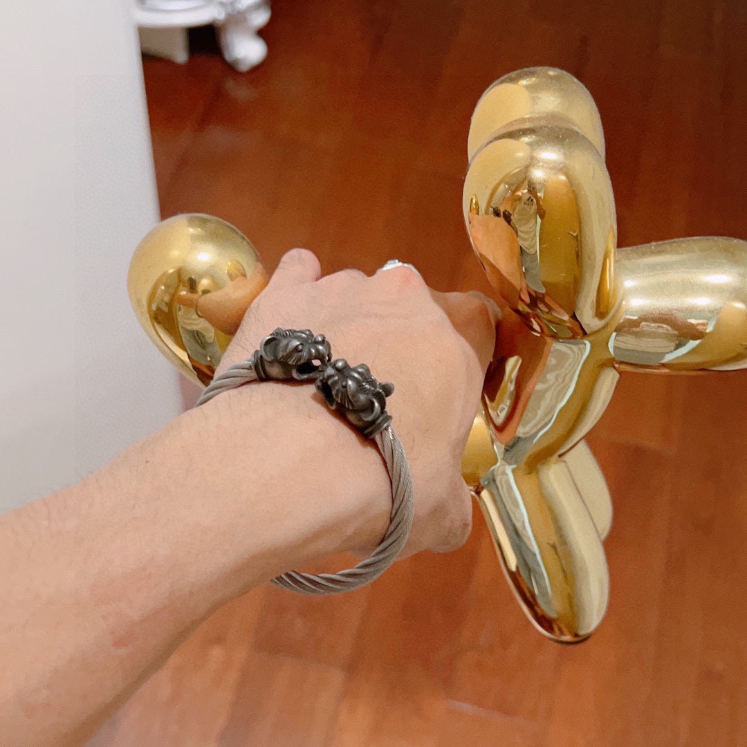Double Gucci Double Tiger Head Vintage Bracelet