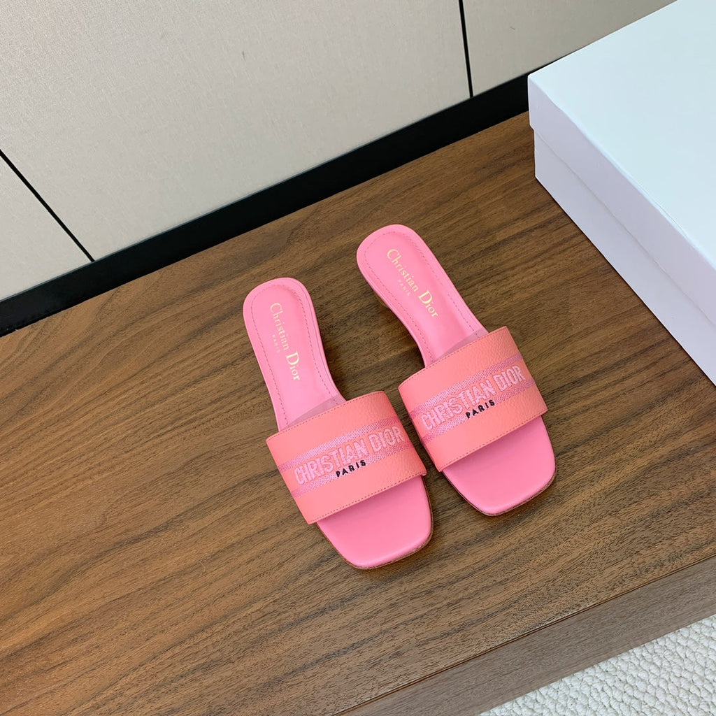DIOR 25S HIGH-HEEL SANDALS 40 MM IN PINK CALFSKIN