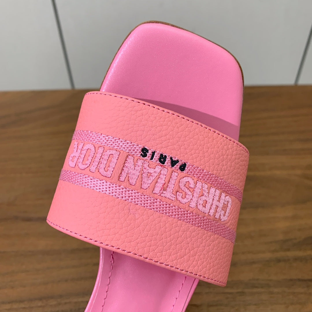 DIOR 25S HIGH-HEEL SANDALS 40 MM IN PINK CALFSKIN