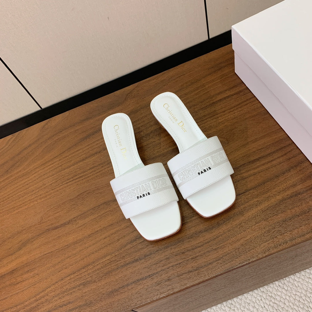 DIOR 25S HIGH-HEEL SANDALS 40 MM IN WHITE CALFSKIN