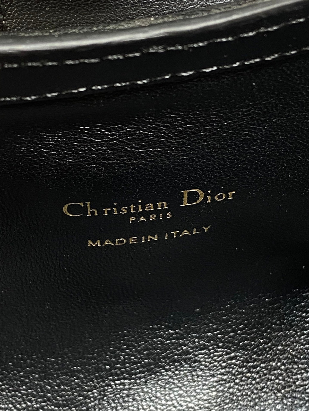DIOR 25S JOLIE TOP HANDLE MINI BAG 18 IN BLACK CALFSKIN GOLD HARDWRE