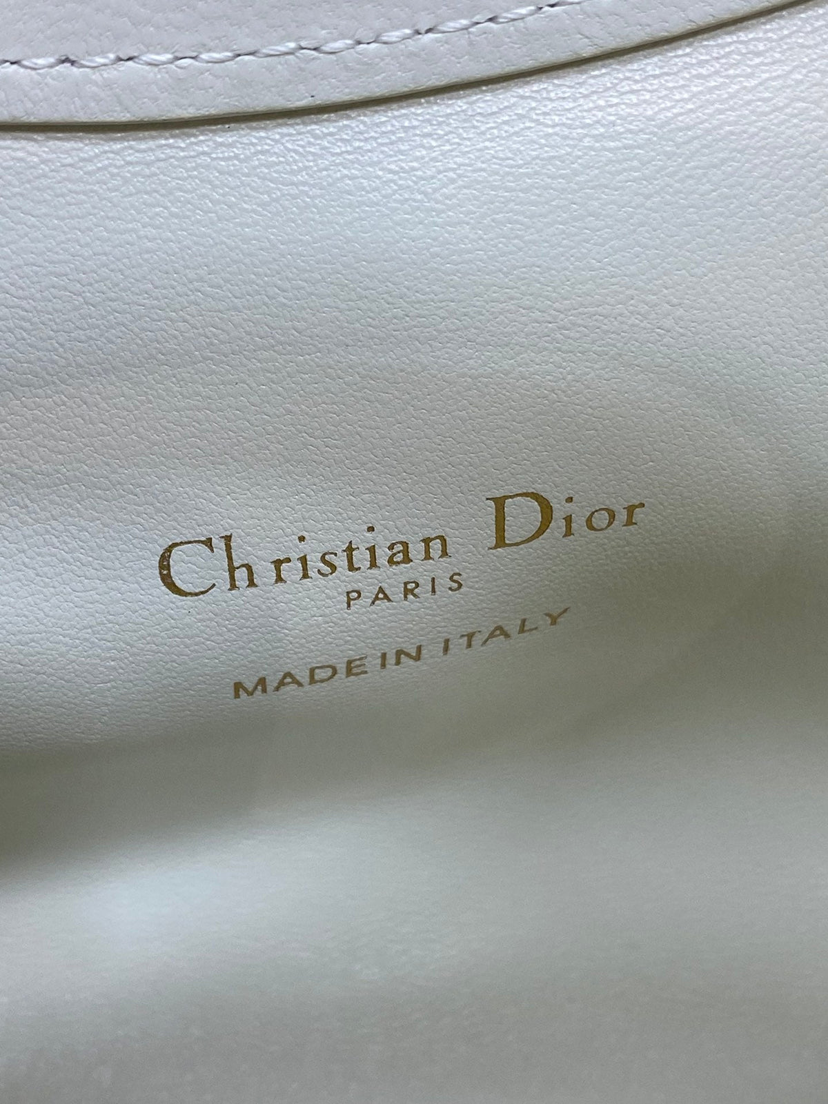 DIOR 25S JOLIE TOP HANDLE MINI BAG 18 IN WHITE CALFSKIN GOLD HARDWRE