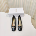 DIOR HIGH HEEL 55 MM 25S IN BLACK LAMBSKIN PEARL DETAILING
