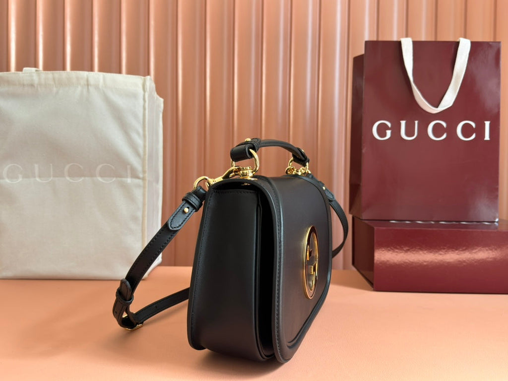 GUCCI 26S BLONDIE BAG 32 IN BLACK CALFSKIN