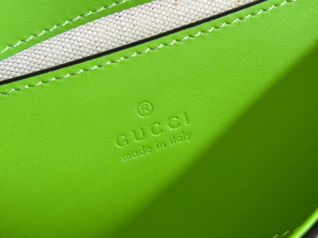 GUCCI 26S BLONDIE BAG 21 IN GREEN CALFSKIN