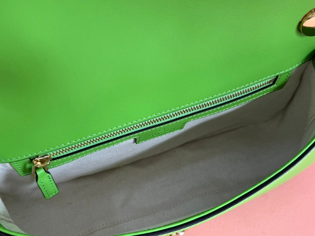 GUCCI 26S BLONDIE BAG 27 IN GREEN CALFSKIN