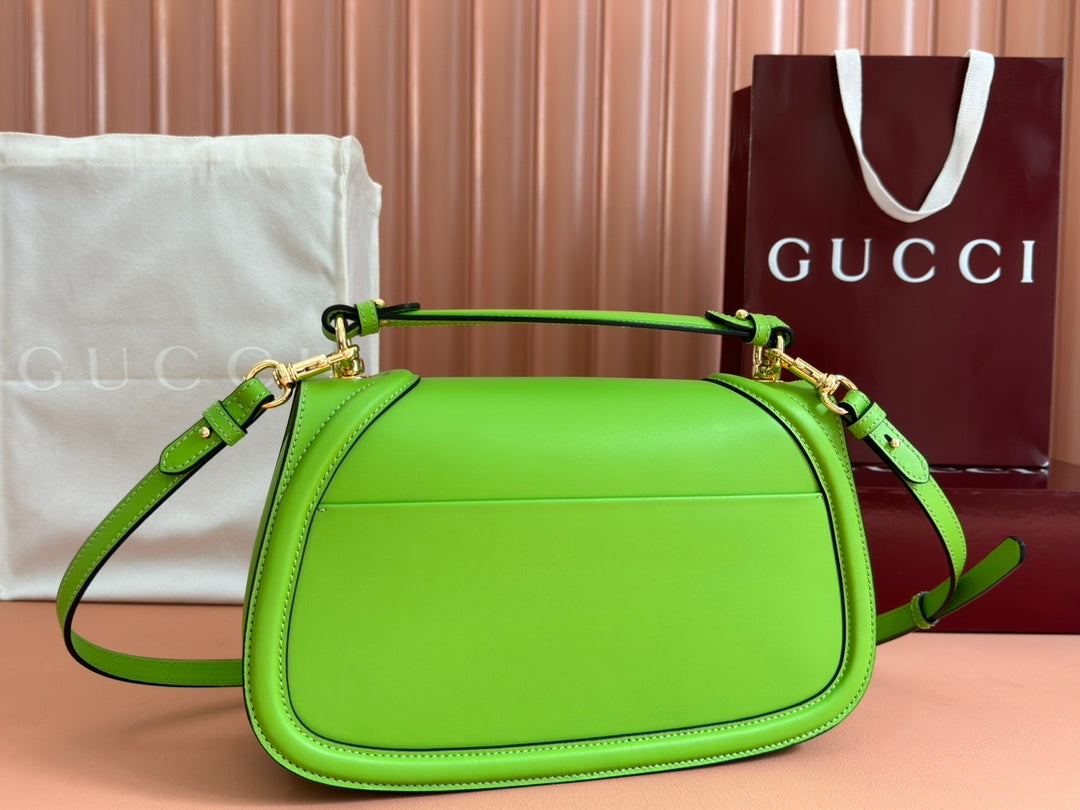 GUCCI 26S BLONDIE BAG 32 IN GREEN CALFSKIN