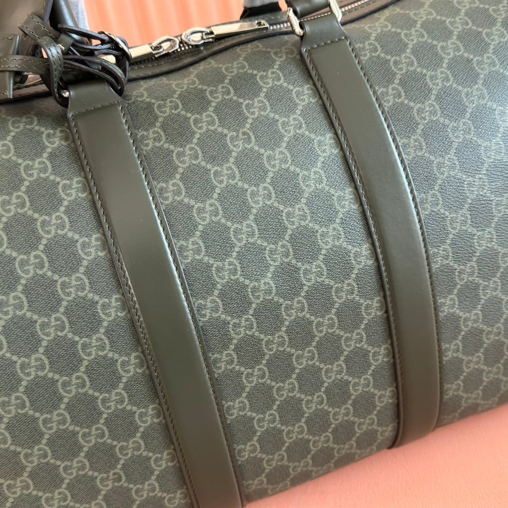 GUCCI 25S OPHIDIA MEDIUM BAG 45 CM IN MOSS GREEN CALFSKIN