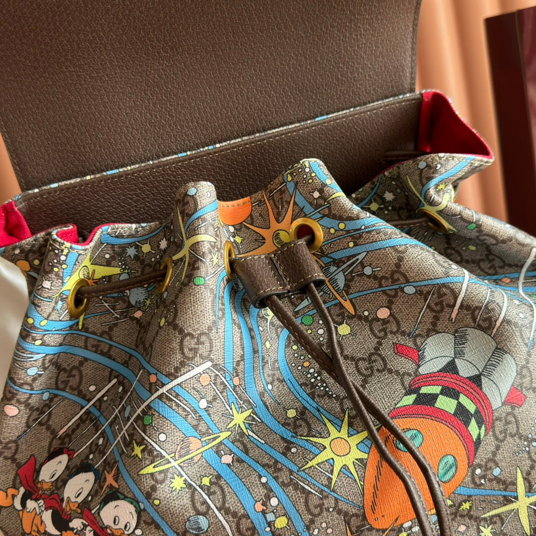 GUCCI 25S BACKPACK 44 CM IN MULTICOLOR CALFSKIN