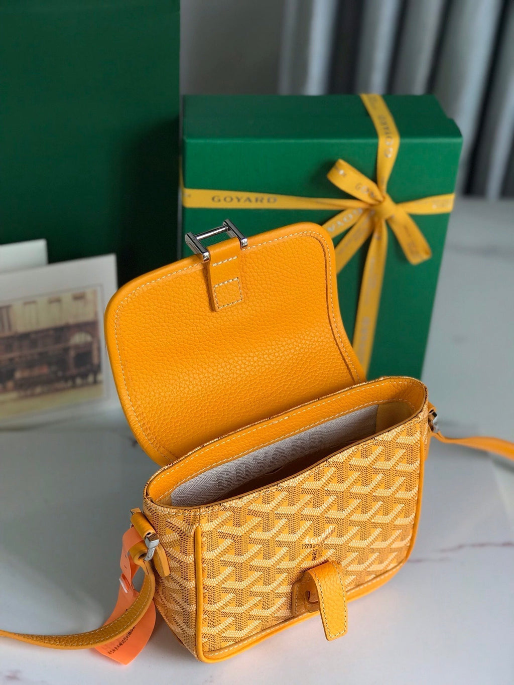 GRAND BLEU 16 IN YELLOW GOYARDINE CANVAS AND LAMBSKIN