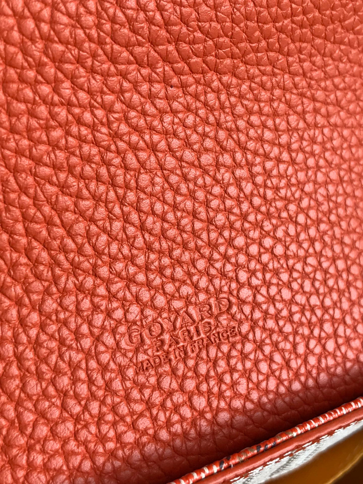 GRAND BLEU 16 IN ORANGE GOYARDINE CANVAS AND LAMBSKIN